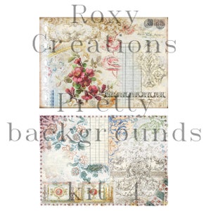 Printable Pretty Background Pages Kit 4 - Etsy