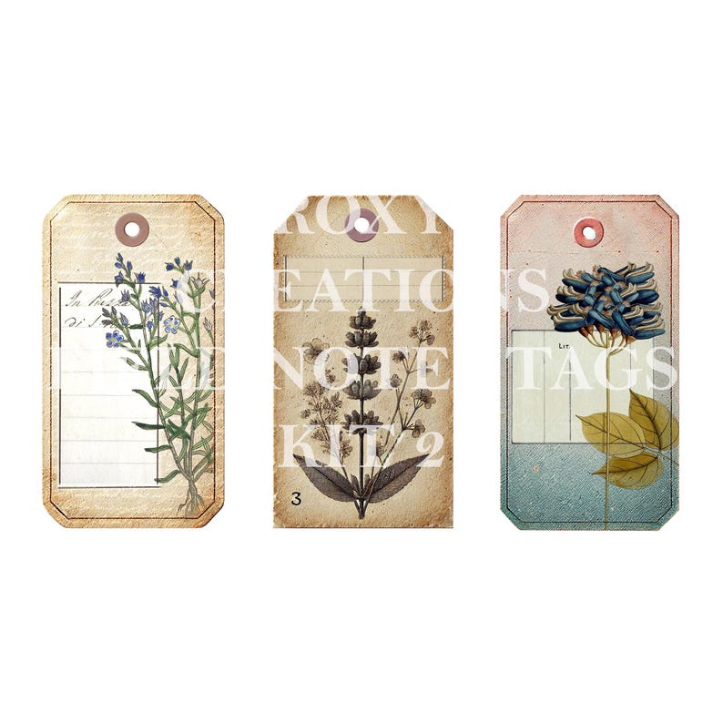 Printable Field Note Tags Kit 2 - Etsy
