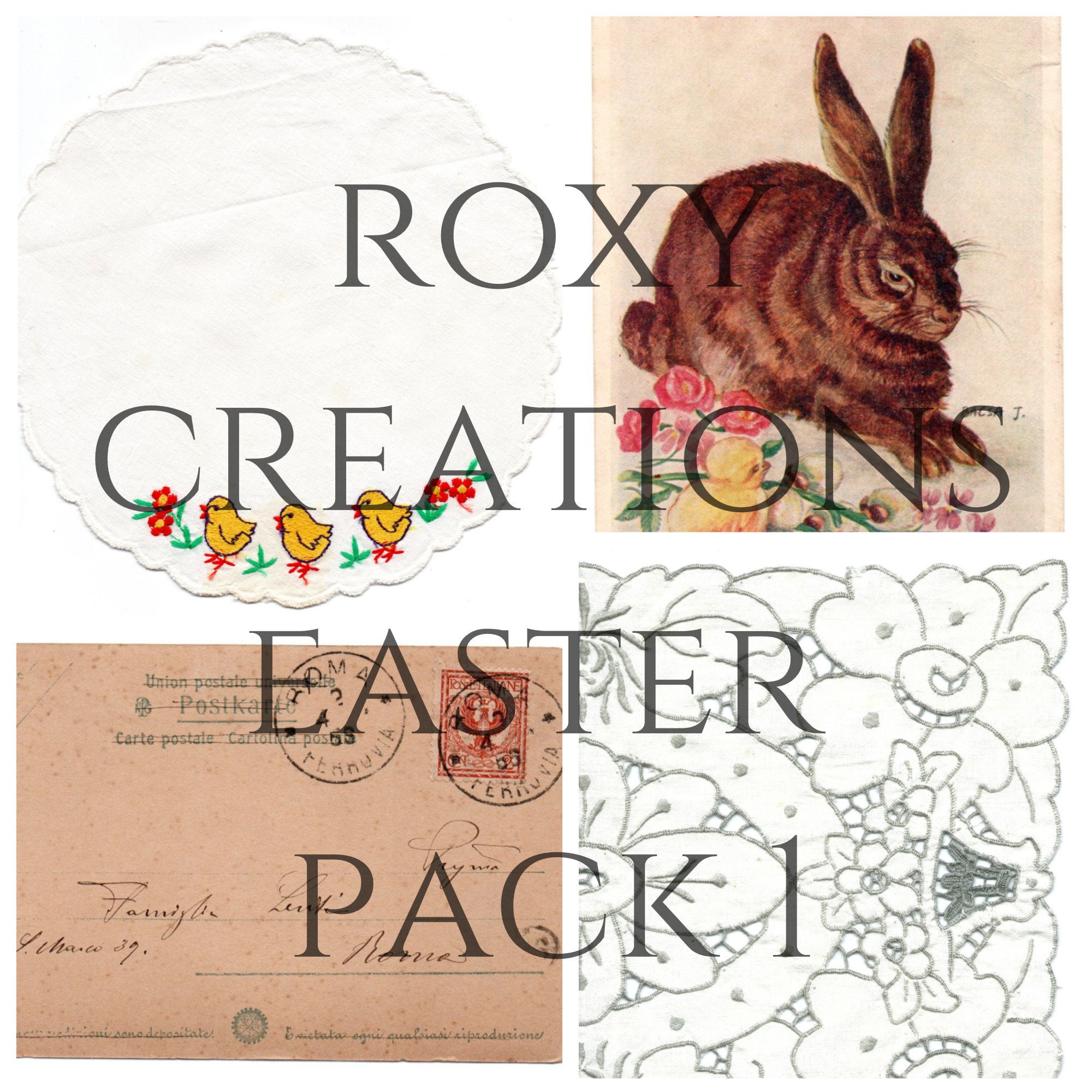 Digital Printable Easter Ephemera Pack 1 | Etsy