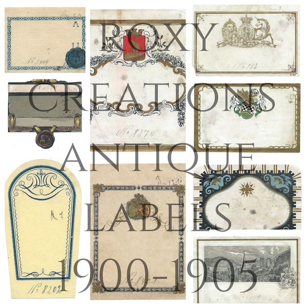 Printable antique labels