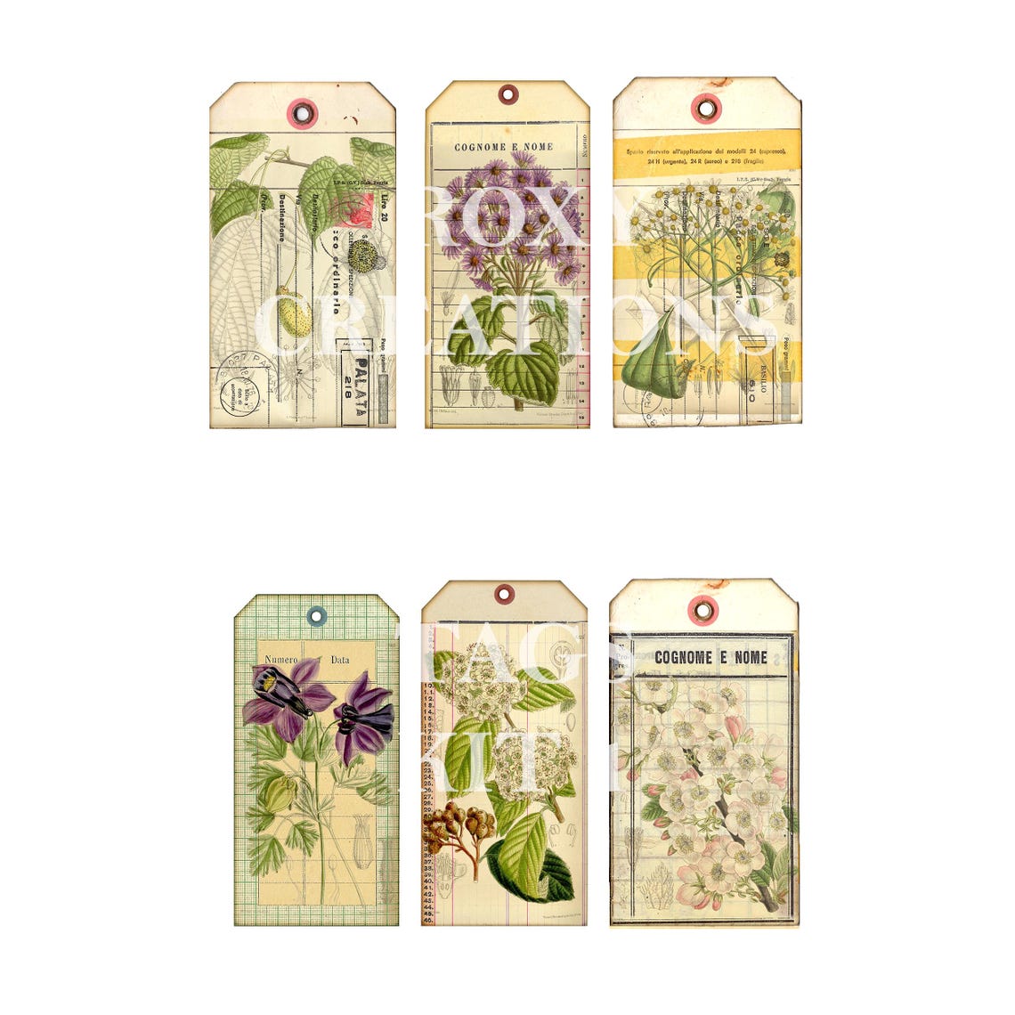 Small Note Tags Printable Field Note Tags Kit 1 - Etsy