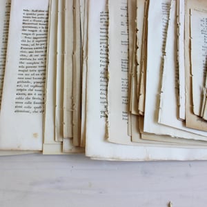 100 pce Super antique book page bundle 1800s image 3