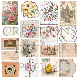 Digital druckbare Ostern Ephemera Pack 3