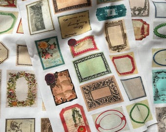 Pacote misto de tecidos Roxy Creations com etiqueta de algodão, contendo peças de tamanhos variados.