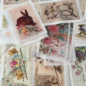 Tessuto misto Roxy Creations EASTER ephemera in cotone, confezione da pezzi vari, dimensioni varie