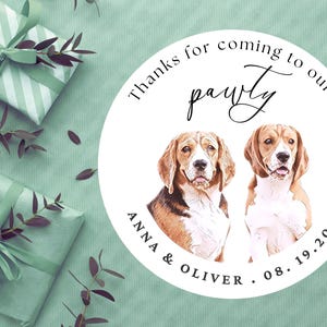 30 stickers personnalisés pour cadeaux de mariage Étiquettes personnalisées amusantes pour photos d'animaux de compagnie Stickers ronds Stickers toutou Sticker kitty Stickers sauvez la journée
