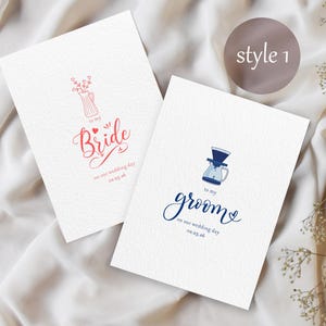 Cartes de mariage personnalisées « À moi » | à mes futurs mariés | À ma femme/mon mari | Carte faite main| Carte faite maison