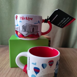 Starbucks 2 tazas Turquía estás aquí yah tazas Turquía tazas espaciales mini taza de espresso