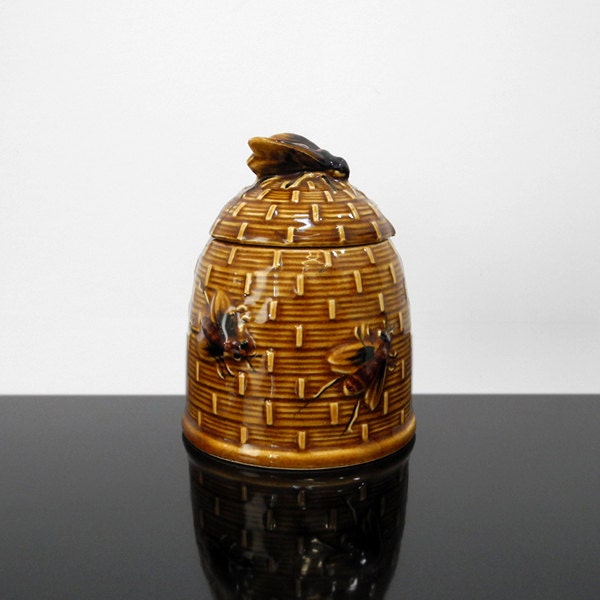 Vintage / Ceramic Honey Jar with Bees