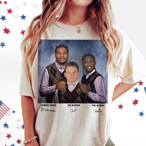 Ja'Marr Chase Joe Burrow Tee Higgins Football Shirt, Cincinnati Step Bros Tee, Funny Football Gift Unisex bild 4