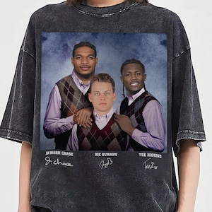 Ja'Marr Chase Joe Burrow Tee Higgins Football Shirt, Cincinnati Step Bros Tee, Funny Football Gift Unisex bild 5