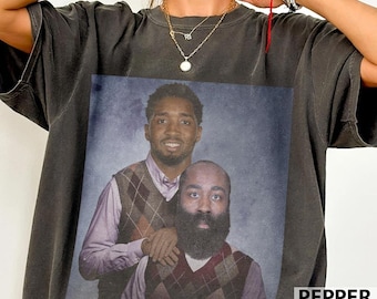 Camiseta de baloncesto de Donovan Mitchell y James Harden, colores cómodos, regalo divertido de baloncesto de Cleveland Step Bros