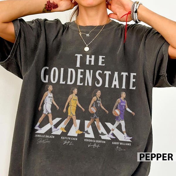Golden State Basketball Women Walking Road Funny Comfort Colors Shirt, Gabby Williams Veronica Burton Shirt