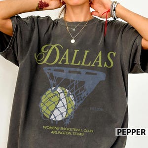 Dallas Women Basketball Vintage Comfort Colors Shirt, Retro Basketball Women Gift For Fan