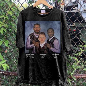 Ja&#39;Marr Chase Joe Burrow Tee Higgins Football Shirt, Cincinnati Step Bros Tee, Funny Football Gift Unisex