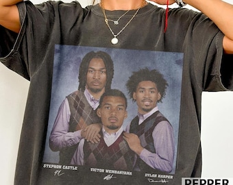 Victor Wembanyama Dylan Harper Stephon Castle Basketball Shirt, San Antonio Step Bros Tee, Funny Basketball Christmasl Gift Unisex
