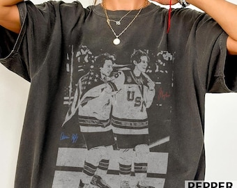 Quinn Hughes Jack Hughes Brother Usa Champion Hockey Vintage Comfort Colors Shirt