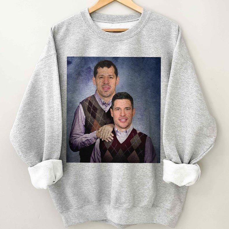 Sidney Crosby Evgeni Malkin Ice Hockey Shirt, Pittsburgh Step Bros Tee, Funny Ice Hockey Gift Unisex image 3