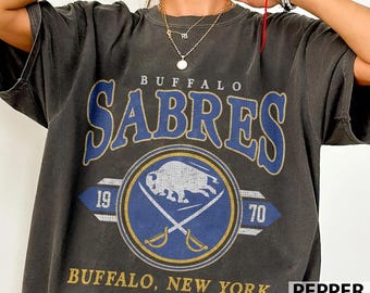 Buffalo Hockey Men Vintage Shirt, 90s Hockey Graphic Tee, Retro For Women And Men Hockey Fan