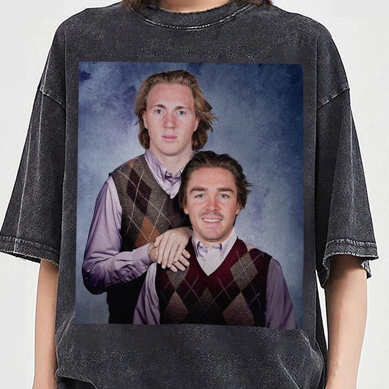 Logan Cooley Clayton Keller Ice Hockey Shirt, Utah Step Bros Tee, Funny Ice Hockey Gift Unisex image 2