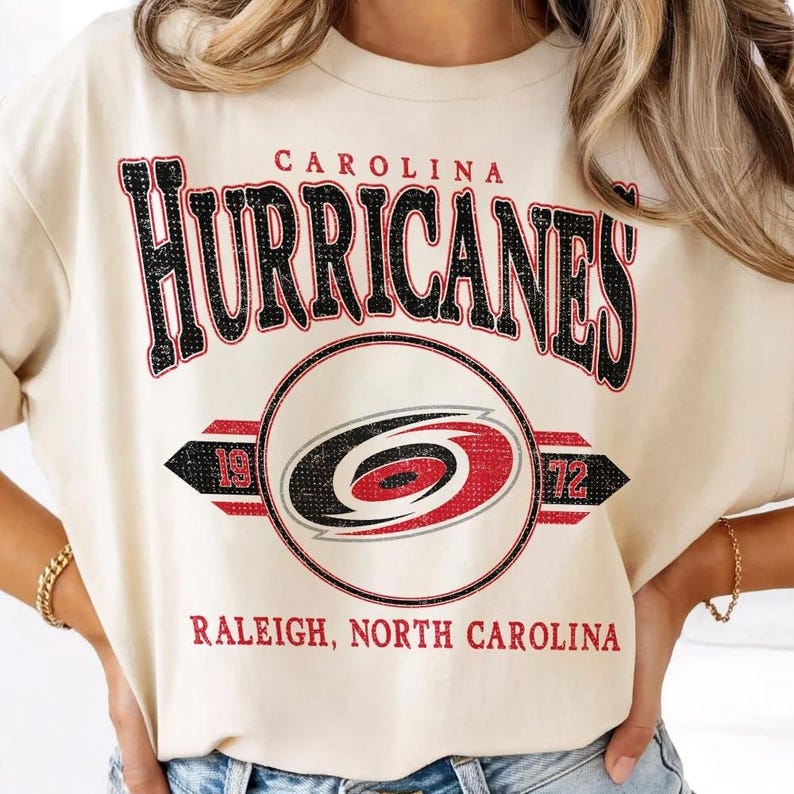 Carolina Hockey Men Vintage Shirt, 90s Hockey Graphic Tee, Retro For Women And Men Hockey Fan image 4