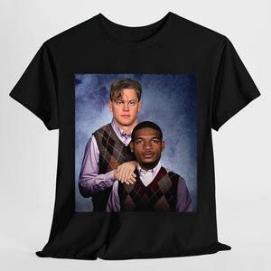 Vintage Joe Burrow Ja&#39;Marr Chase Football Shirt, Cincinnati Step Bros Tee, Funny Football Gift Unisex