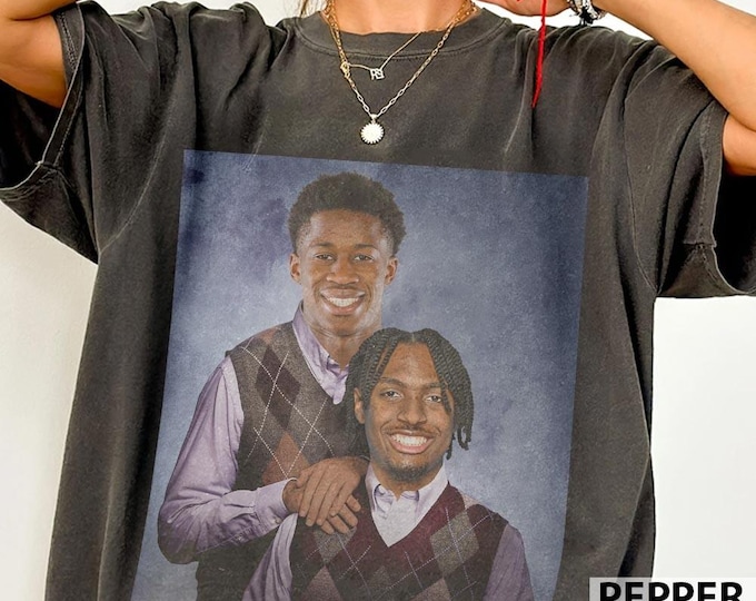 Tyrese Maxey V. J. Edgecombe Basketball Shirt, Philadelphia Step Bros Tee, Funny Basketball Gift Unisex