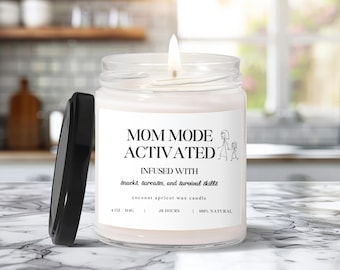Mama-Modus Aktivierte Kerze, lustiges Mutter Geschenk, sarkastische Kerze für Mutter, Mutter Geburtstagsgeschenk, Geschenk für Muttertag, Mutter Kerze Geschenk, Geschenk für Sie