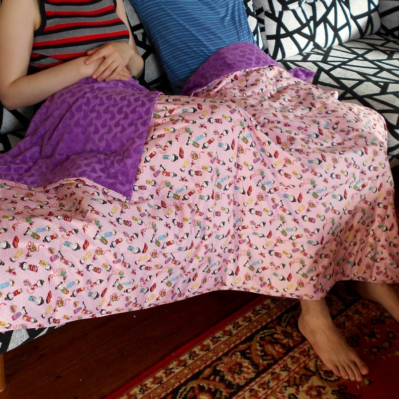 Teen's weighted blanket choice of fabrics 160 x 110 cm | Etsy
