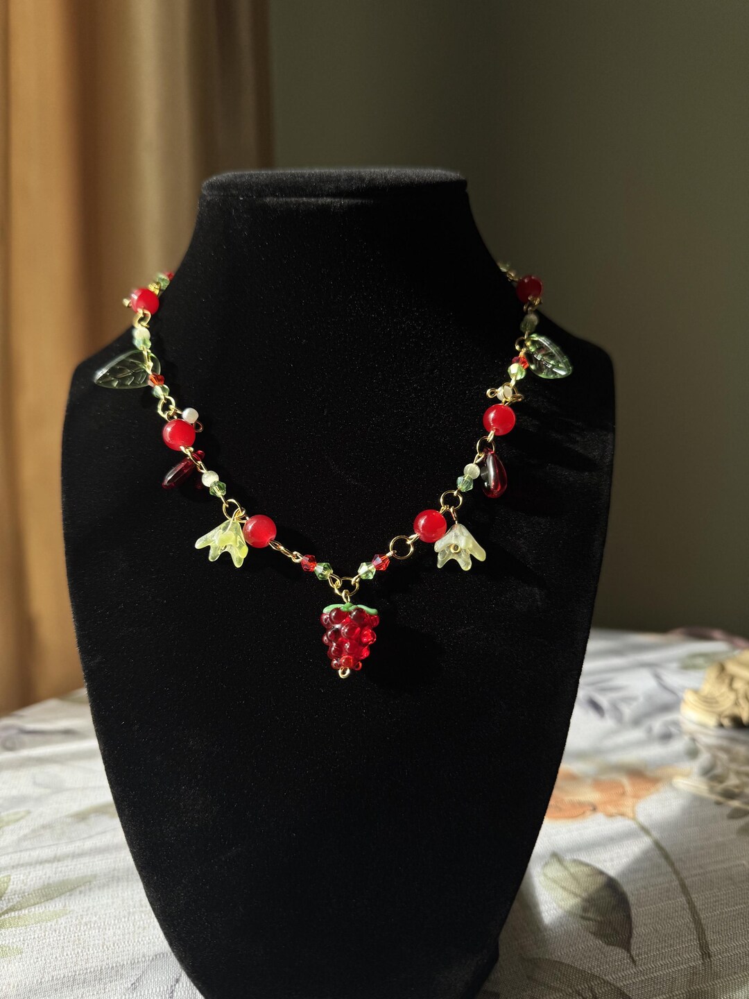 Raspberry Candy Necklace