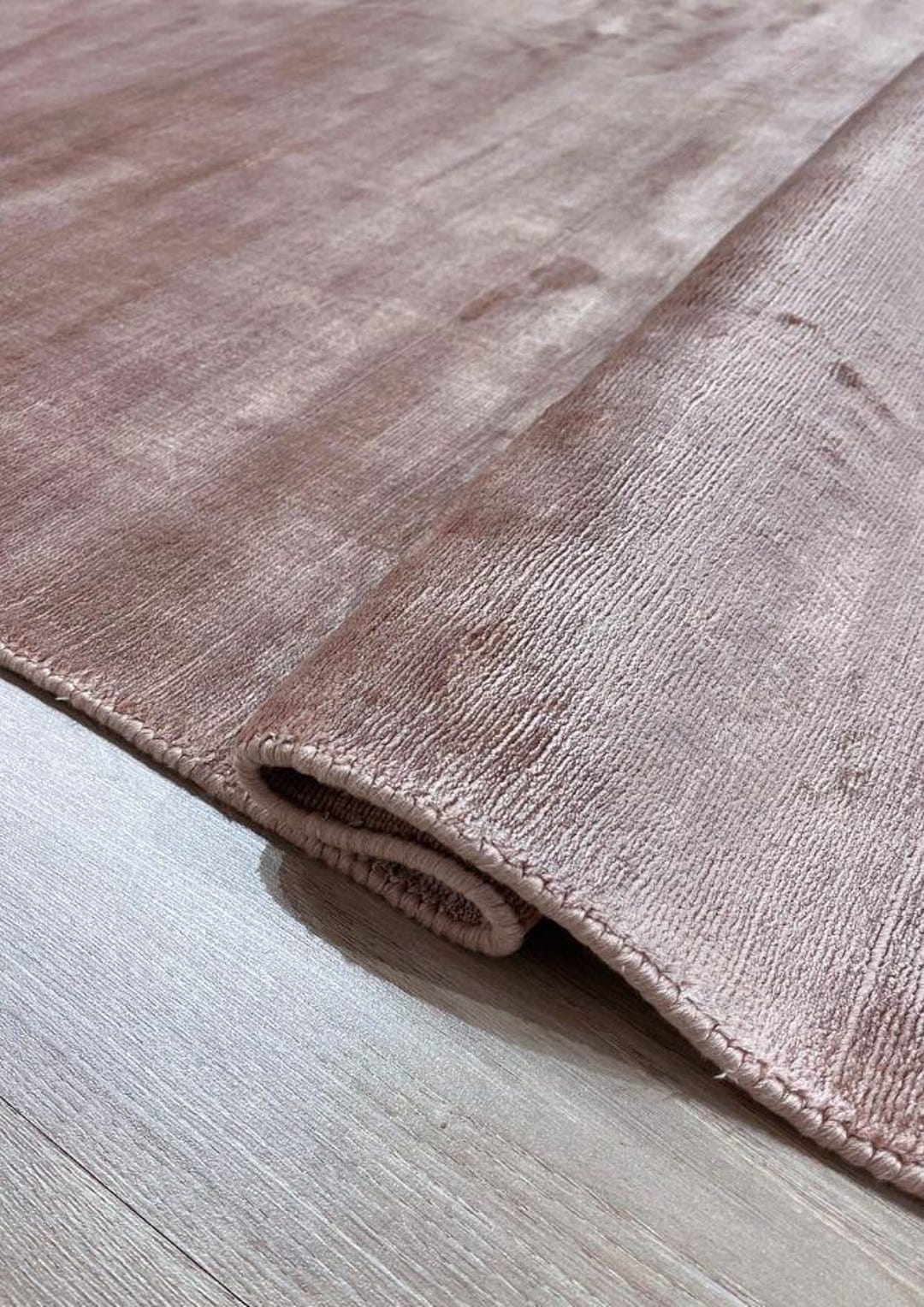 Handloom Viscose Silk Beige Area Rug Modern Luxury Handmade Living Room ...