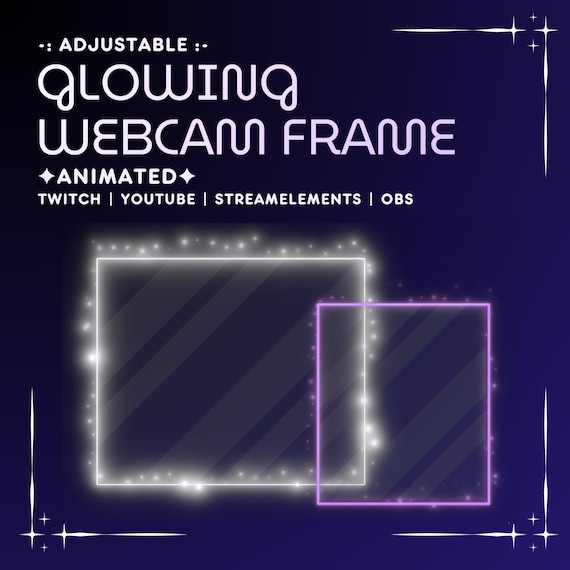 Animated Glowing Sparkles Webcam Frame | Twitch Youtube StreamElements & OBS