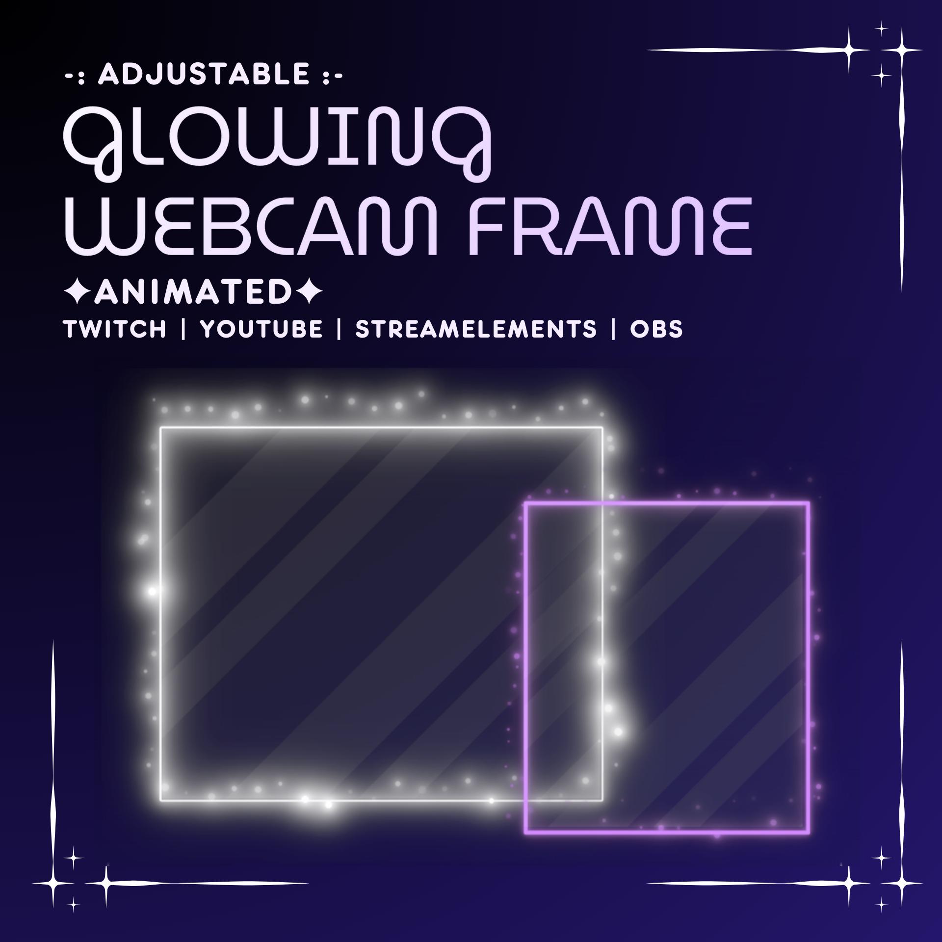 Animated Glowing Sparkles Webcam Frame | Twitch Youtube StreamElements & OBS