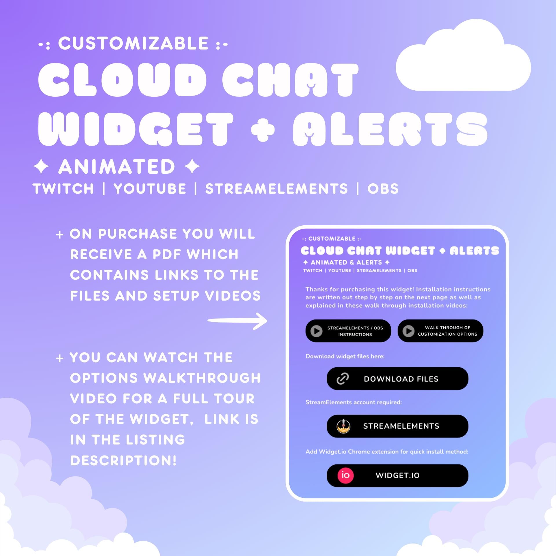 Streamer Chat Widget With Alerts | Twitch Chat Widget Youtube Chat ...