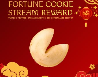Fortune Cookie Reward Game Widget for Twitch YouTube | Interactive Viewer Chat Game | StreamElements OBS Channel Points Overlay