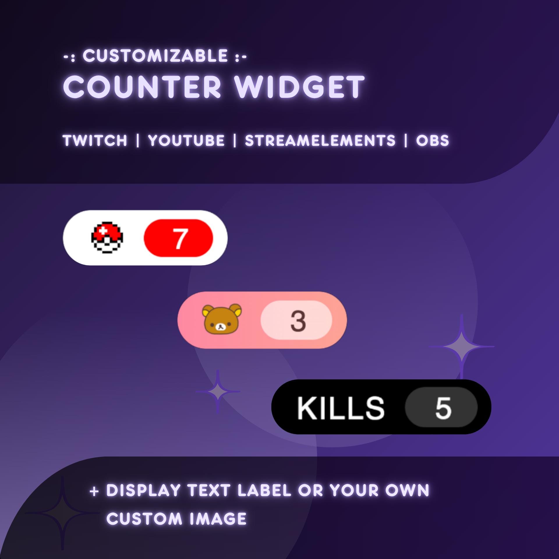Customizable Counter Widget for Streamelements | Animated Twitch ...