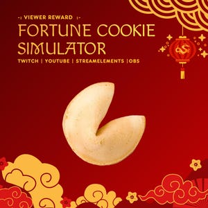 Streamer Fortune Cookie Reward Game | Interactive Twitch Chat Widget for StreamElements & OBS | Fun Viewer Engagement Overlay Tool