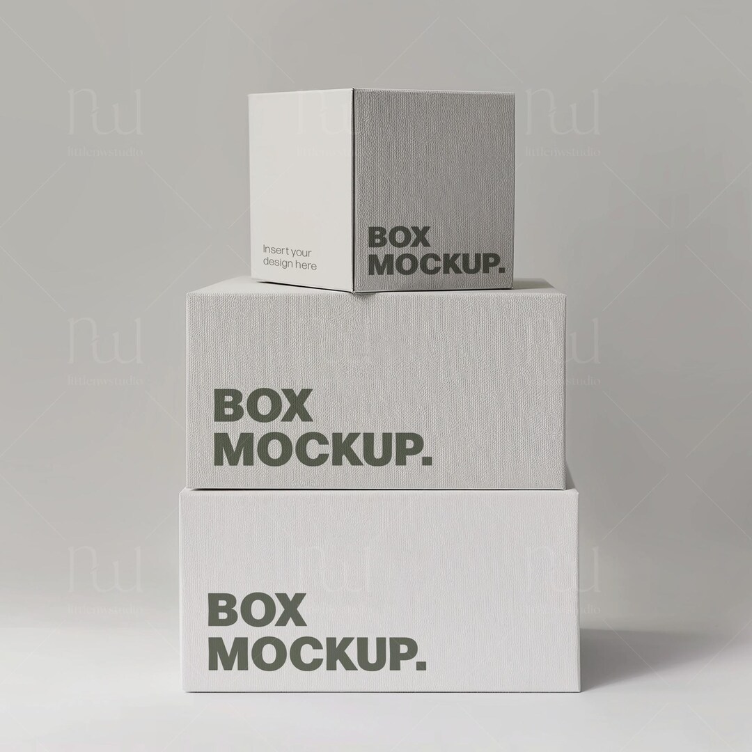 Stacking Boxes Mockup: Packaging Branding (PSD & JPG) - Etsy