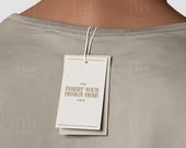 Clothing Tag Mockup PSD: Editable Apparel Label Template