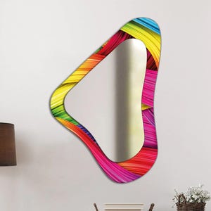 Asymmetrical Mirror,Irregular Wall Mirror,Modern Wall Mirror,Aesthetic Mirror,Home Decor,Gift,Wavy Mirror,Funky Mirror,Organic Shape Mirror