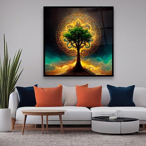 Tempered Glass Art,Glass Printing Art,Tempered Glass Wall Art,Glass Wall Decor-Home Decor,Life of tree art,Tree of life decor, Tree wall art