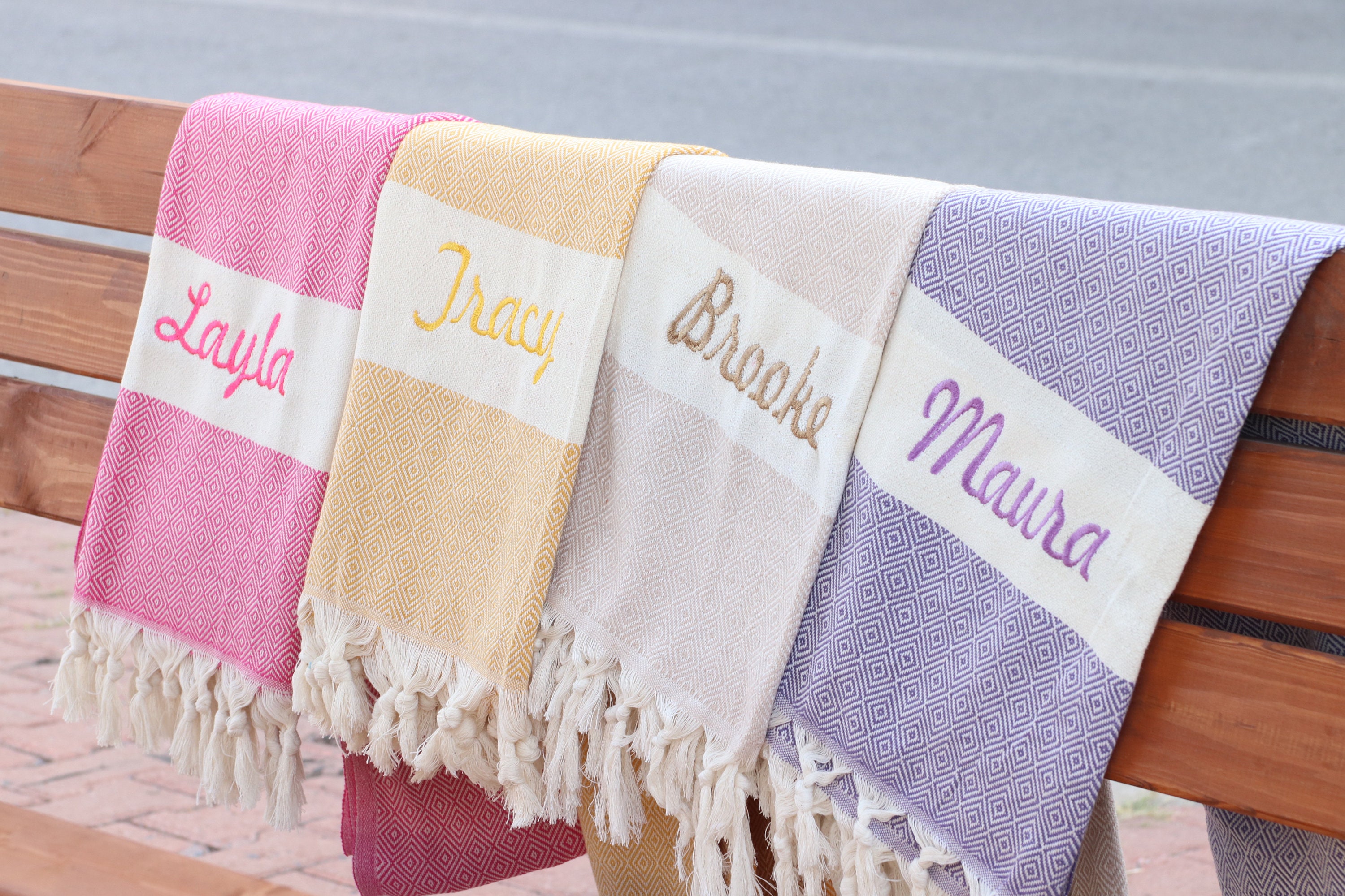 Personalized Beach Towel Gifts, Personalized Gifts, Bachelorette Party Favor, Bridesmaid Gift, Gift For Her, Turkish Towel, Christmas Gifts