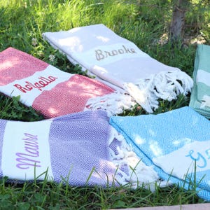 Personalized Colorful Towel: Beach Size Ecofriendly Cotton
