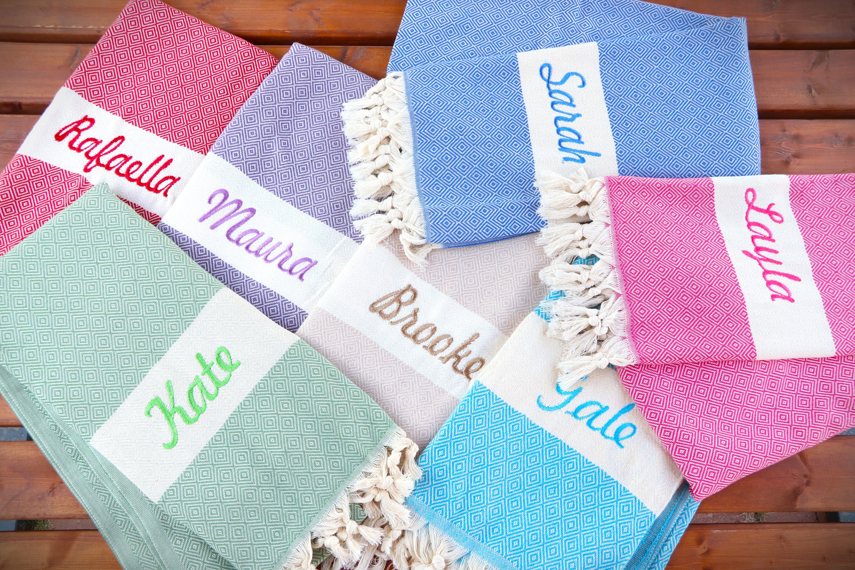 Personalized Beach Towel Gifts, Personalized Gifts, Bachelorette Party Favor, Bridesmaid Gift, Gift For Her, Turkish Towel, Christmas Gifts