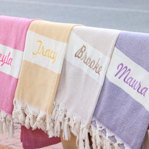 Personalized Towel: 100% Cotton Custom Design Usable for Bridesmaid and Bachelorette Party