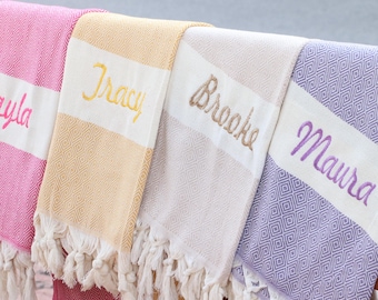 Personalized Towel: 100% Cotton Custom Design Usable for Bridesmaid and Bachelorette Party