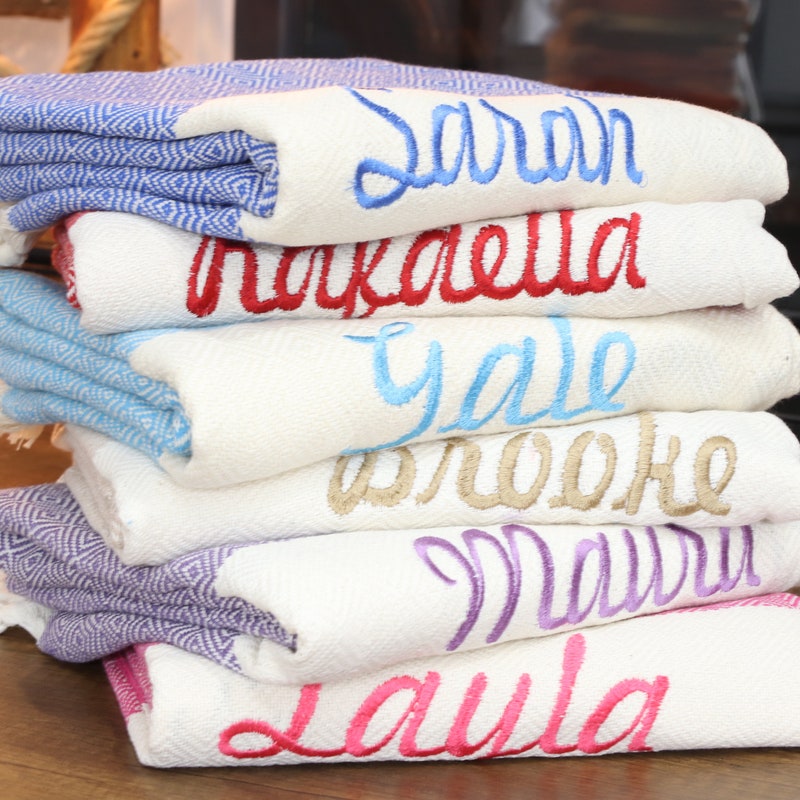 Personalized Beach Towel Gifts, Personalized Gifts, Bachelorette Party Favor, Bridesmaid Gift, Gift For Her, Turkish Towel, Christmas Gifts