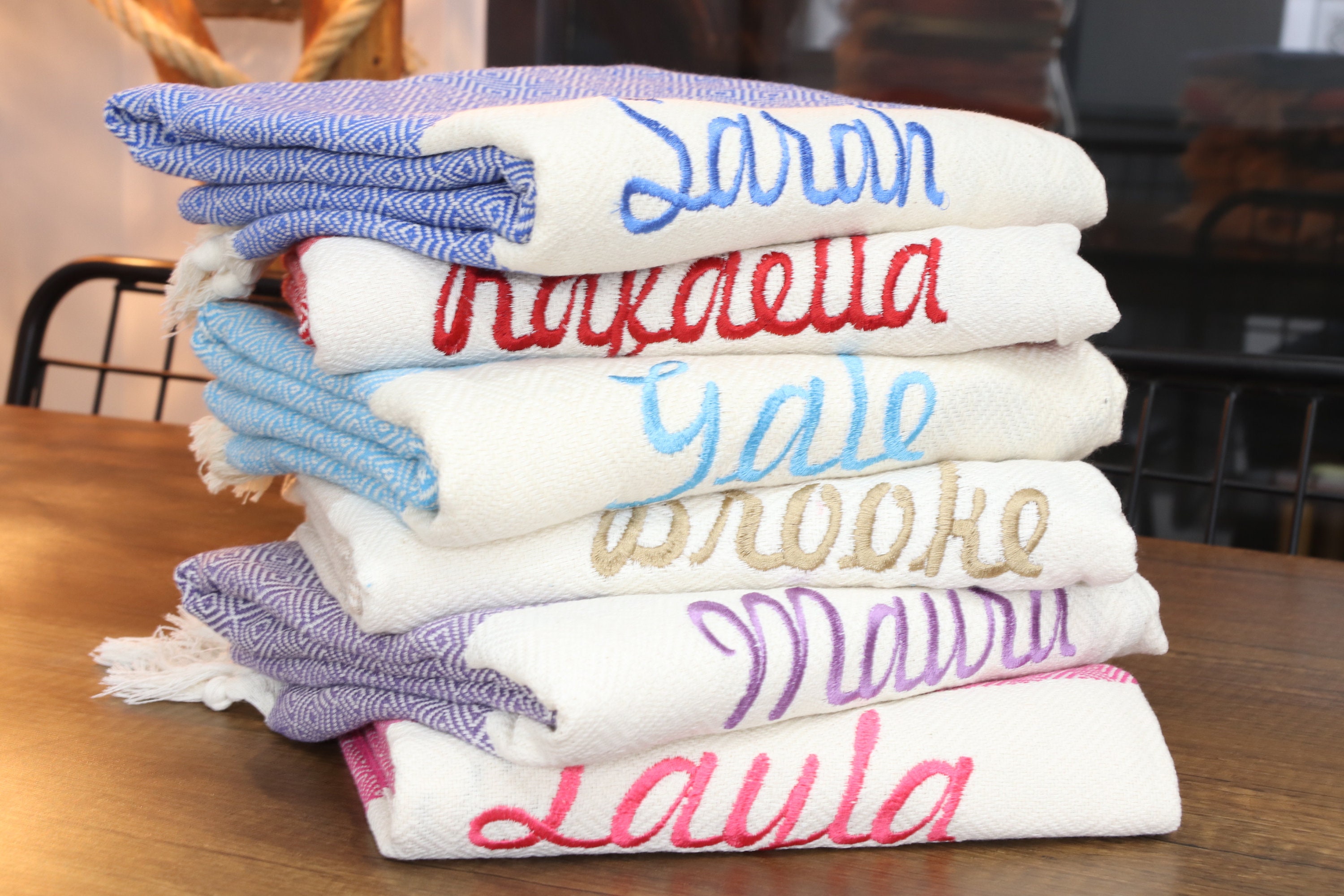 Personalized Beach Towel Gifts, Personalized Gifts, Bachelorette Party Favor, Bridesmaid Gift, Gift For Her, Turkish Towel, Christmas Gifts