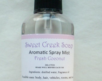 Aromatic Spray, Fresh Coconut, 2 oz.