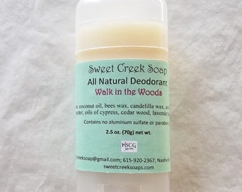 Natural Deodorant, Walk in the Woods, 2.5 oz. Stick